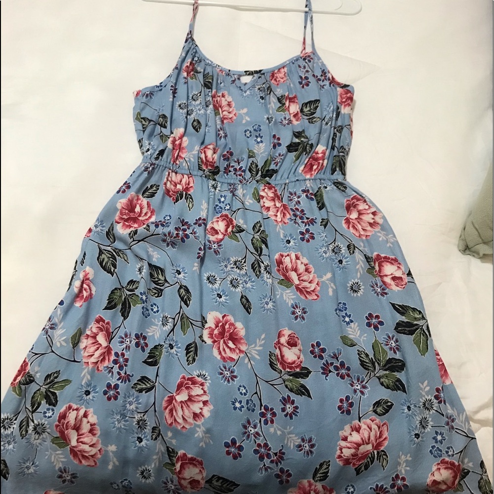 Blue Floral Summer Dress
